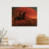 Poster Fuir un incendie de prairie (1868A) (Cuisine)