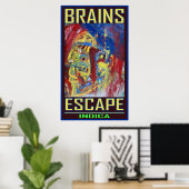 POSTER FUITE DE CERVEAUX INDICA (Bureau à domicile)