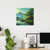 Poster Fuji De Tago Bay - Paysage Japonais Wallart (Bureau à domicile)