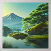Poster Fuji De Tago Bay - Paysage Japonais Wallart (Devant)