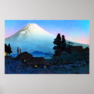 Poster Fuji depuis la scène du soir de Mizukubo Shotei Ta
