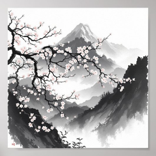 Poster "Fuji et Sakura" (Devant)