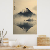 Poster FUJI - Minimalist Sumi-e Ink (Cuisine)