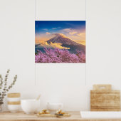 Poster Fuji Mountain et fleurs de cerisiers au printemps (Cuisine)