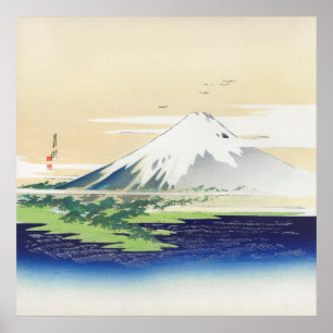 Poster Fuji par Ogata Gekko (1900-1910)