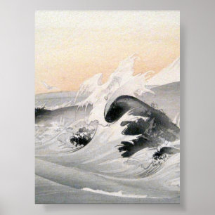 Poster Fuji vu de la mer (1903-1907) par Ogata Gekko