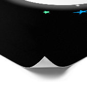 Poster Full Moon Black Cat And Stars (Coin)