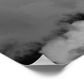 POSTER FULL MOON CLOUDS BLACK AND WHITE (Coin)