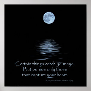 POSTER, Full Moon en Native American gezegde Poster