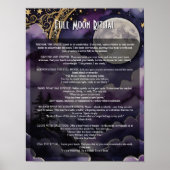 Poster Full Moon Pagan Ritual & Prayer Book of Shadows (Devant)