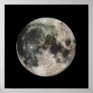 Poster Full Moon Photograph Galileo