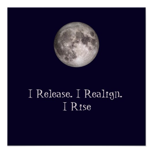 Poster Full Moon Ritual I Release I Realign I Rise (Devant)