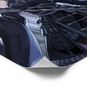 Poster Full Moon Samurai — Elegant Dark Anime Warrior Gir (Coin)