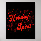 Poster Full Of Holiday Srit Christmas Drinking Retro Tail (Devant)