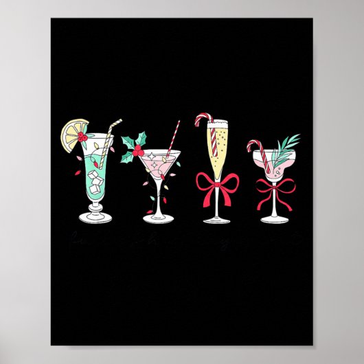 Poster Full Of Holiday Srit Christmas Drinks Martini Tail (Devant)