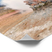 Poster Fumarole, Hverir Zone géothermique, Islande (Coin)