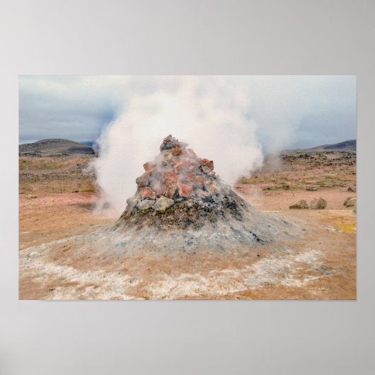 Poster Fumarole, zone géothermique de Hverir, Islande (Devant)