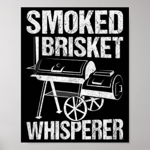 Poster Fumé Brisket Whisperer Fumer Viande Rbecue Vinta