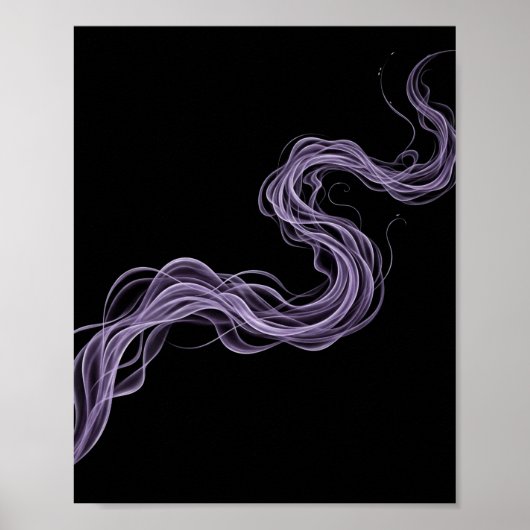 Poster Fumée Abstraite violette - Mur d'art éthéré (Devant)
