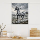 Poster Fumée Cheval Plateau Venté (Cuisine)