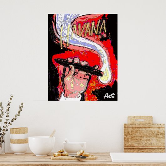 Poster fumée de cigare (Cuisine)