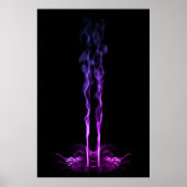 Poster Fumée de dragon noir et violet (Devant)