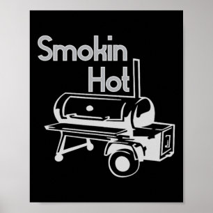 Poster Fumée Hot Barbecue Fumeur Graphisme Funny Chemise