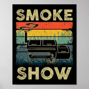 Poster Fumée Montrer Funny Barbecue Fumeur Grillade Viand