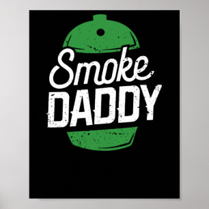 Poster Fumée Papa Vert Oeuf Pitmaster Papa Bbq Grill