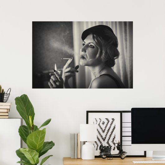 Poster Fumée rétro (Bureau à domicile)