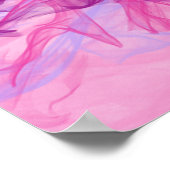 Poster FUMÉE ROSE - Art fractal moderne et abstrait - (Coin)