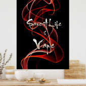 Poster Fumée Rouge Blanc Sauver Une Vie Et Vape Imprimer (Cuisine)