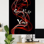 Poster Fumée Rouge Blanc Sauver Une Vie Et Vape Imprimer (Bureau à domicile)