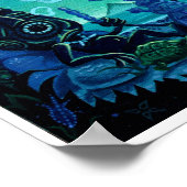 Poster 'Fumée soufflante sur la côte Turquoise' imprimé t (Coin)