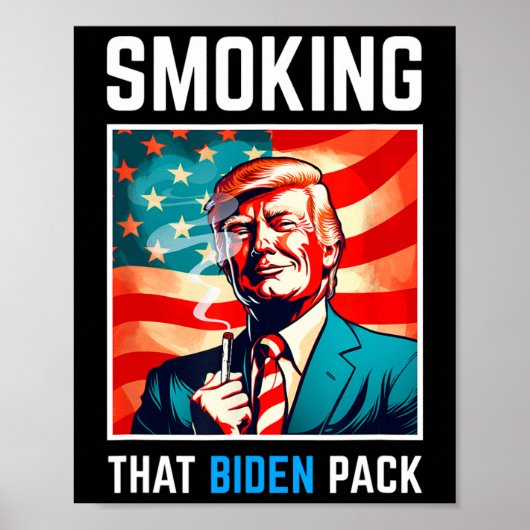 Poster Fumer ce pack de Biden - Trump 2024 (Devant)