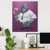 Poster Fumer du cigare Homme d'affaires Boss Gorilla par  (Bureau à domicile)