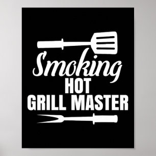 Poster Fumer Grill Chaud Master Barbecue King Queen Of Th