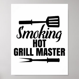 Poster Fumer Grill Chaud Master Barbecue King Queen Of Th