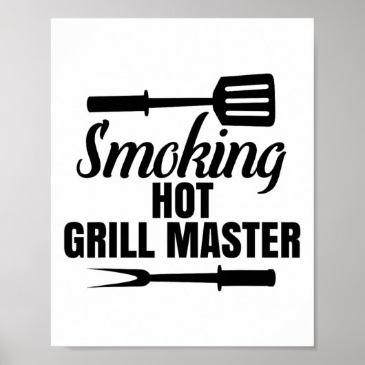 Poster Fumer Grill Chaud Master Barbecue King Queen Of Th (Devant)