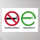 Poster Fumer interdit. Vapage autorisé (Devant)