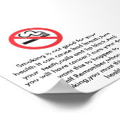 Poster Fumer n'est pas bon pour la santé (Coin)