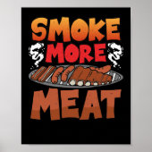 Poster Fumer plus Viande Fumer Grill Viande Barbecue (Devant)