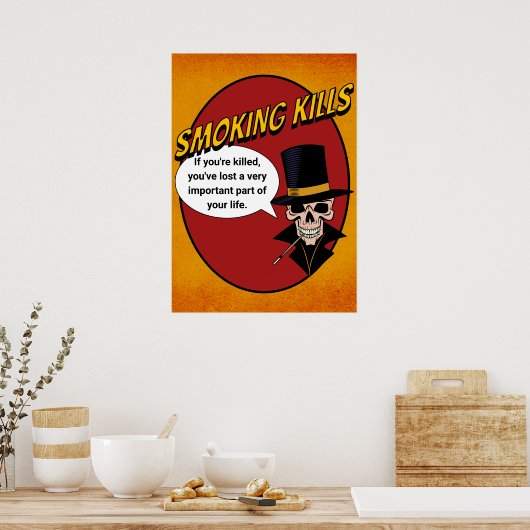 Poster Fumer tue (Cuisine)