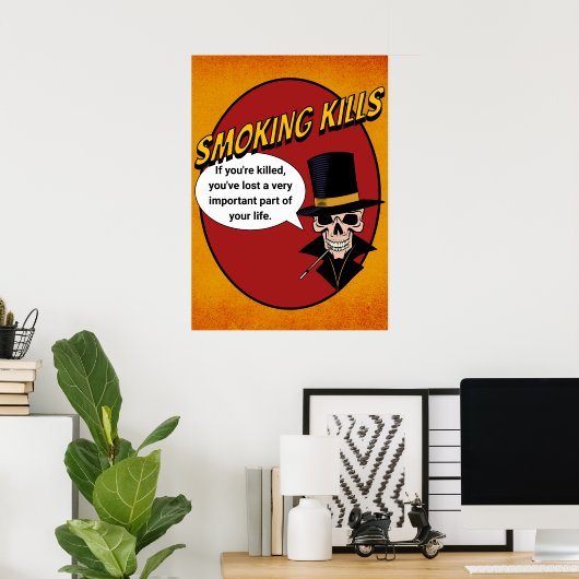 Poster Fumer tue (Bureau à domicile)