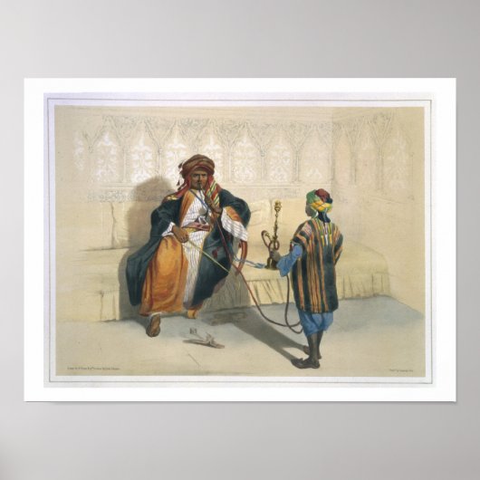 Poster Fumer un cheikh arabe, illustration de "Le Val (Devant)