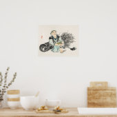 Poster Fumeur avec branches de Kōno Bairei (Cuisine)