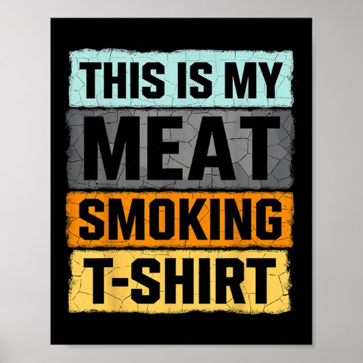 Poster Fumeur Bbq C'Est Ma Viande Fumer (Devant)