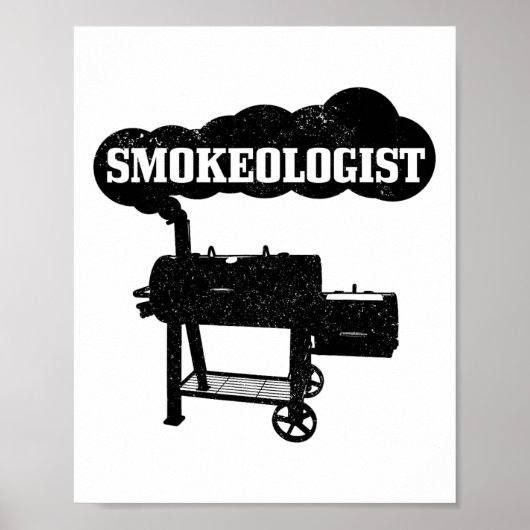 Poster Fumeur Bbq Grilling Chef Fumeur Funny Byrbec (Devant)