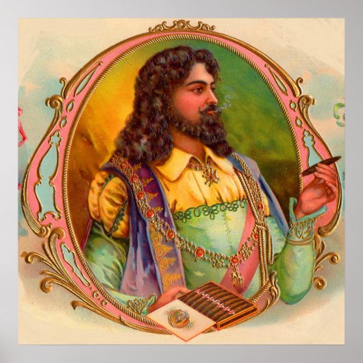 Poster fumeur de cigares du XVIe siècle (Devant)