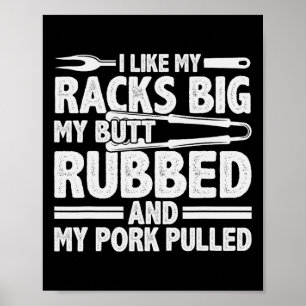 Poster Fumeur de viande de porc grillant